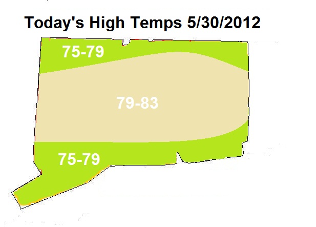 Thursday’s Weather Summary&nbsp;5/30/2012